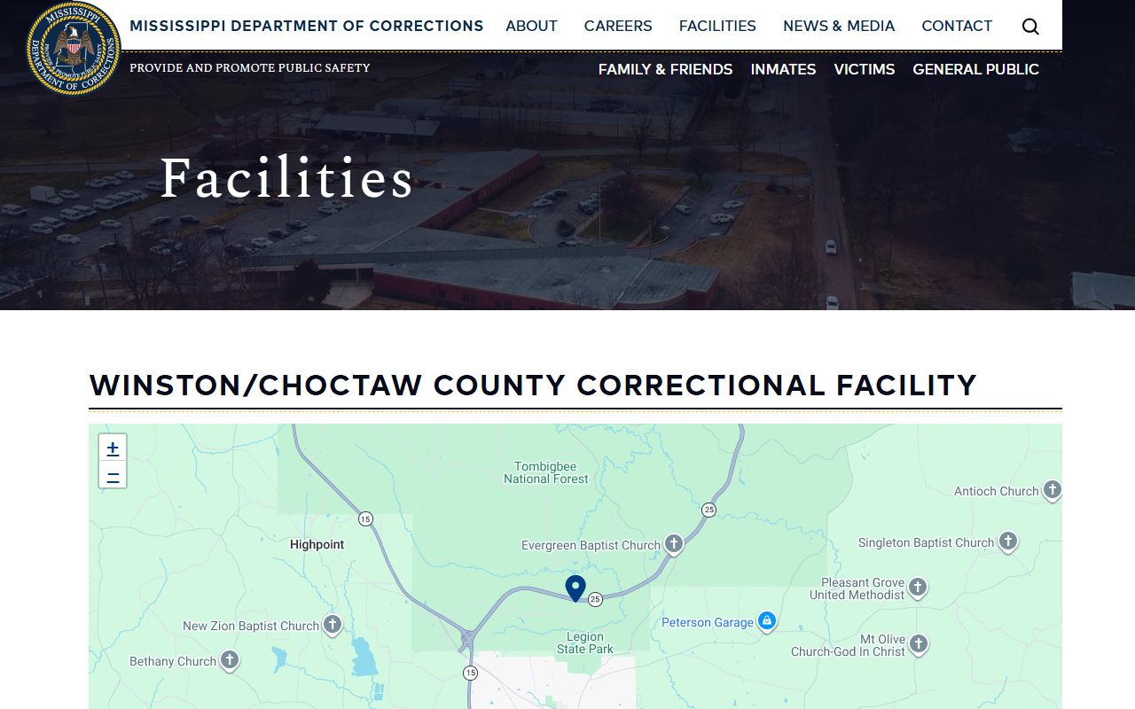 Winston-Choctaw County Regional Correctional Facility inmate lookup MDOC listing